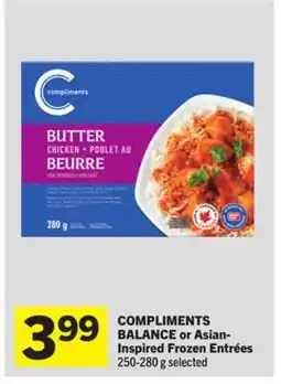 Foodland COMPLIMENTS BALANCE or Asian-Inspired Frozen Entrées offer