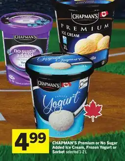 Foodland Premium or No Sugar Added Ice Cream, Frozen Yogurt or Sorbet offer