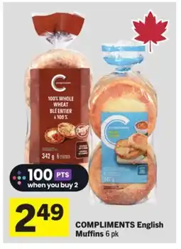 Foodland COMPLIMENTS English Muffins offer