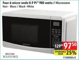 Sushi Shop Massimo 900 watts / Microwave Black -White offer