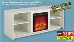 Sushi Shop TV Stand Up To 65in with electric Fireplace offer