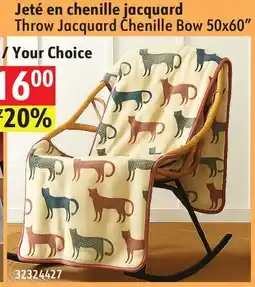 Sushi Shop Throw Jacquard Chenille Bow 50x60 offer