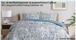 Sushi Shop 3Pcs Jacquard Crinkle Printing Comforter Set offer