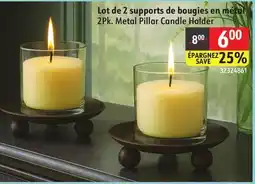 Sushi Shop 2Pk. Metal Pillar Candle Holder offer