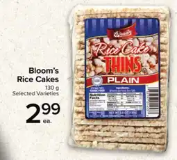 Metro BLOOM'S RICE CAKES offer