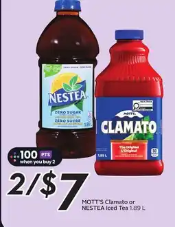 Sobeys MOTT'S Clamato or NESTEA Iced Tea offer