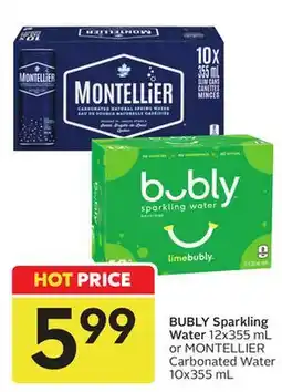 Sobeys BUBLY Sparkling Water offer