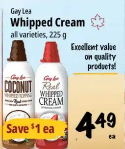 Farm Boy Gay Lea Whipped Cream offer