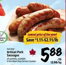 Farm Boy Farm Boy Artisan Pork Sausages offer