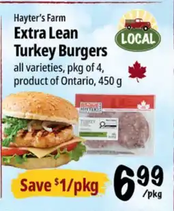 Farm Boy Hayter's Farm Extra Lean Turkey Burgers offer