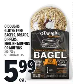 Metro O'DOUGHS GLUTEN FREE BAGELS, BREADS, DIPPERS, ENGLISH MUFFINS OR MUFFINS offer