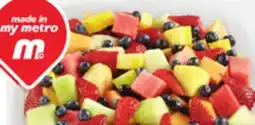 Metro PARTY SIZE DELUXE FRUIT SALAD 1.5 KG CAESAR CHICKEN SALAD 606 G offer