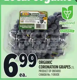 Metro ORGANIC CORONATION GRAPES offer