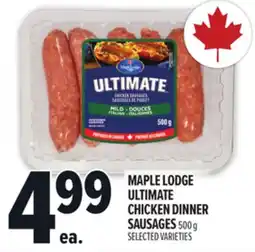 Metro MAPLE LODGE ULTIMATE CHICKEN DINNER SAUSAGES offer