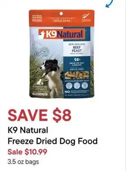 Petvalu K9 Natural Freeze Dried Dog Food offer