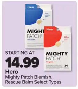 PharmaChoice Hero Mighty Patch Blemish, Rescue Balm offer
