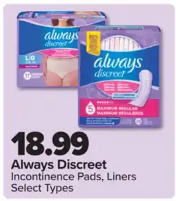 PharmaChoice Always Discreet Incontinence Pads, Liners offer