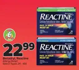 PharmaChoice Benadryl, Reactine Allergy Relief offer