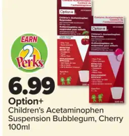 PharmaChoice Option+ Children's Acetaminophen Suspension Bubblegum, Cherry offer