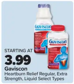 PharmaChoice Gaviscon Heartburn Relief Regular, Extra Strength, Liquid offer