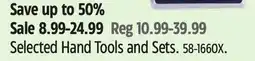 Canadian Tire Selected Mastercraft Hand Tools and Sets offer