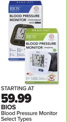 PharmaChoice BIOS Blood Pressure Monitor offer