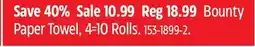 Canadian Tire Bounty Paper Towel offer