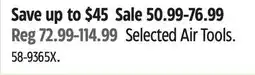 Canadian Tire Maximum Selected Air Tools offer