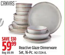 Canadian Tire CANVAS Reactive Glaze Dinnerware Set offer