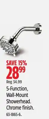 Canadian Tire Moen 5-Function, Wall-Mount Showerhead offer
