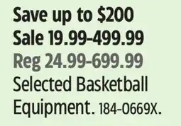 Canadian Tire Lifetime Selected Basketball Equipment offer