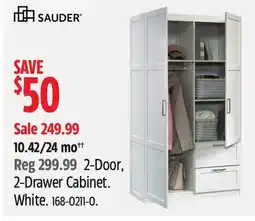 Canadian Tire Sauder 2-Door, 2-Drawer Cabinet offer