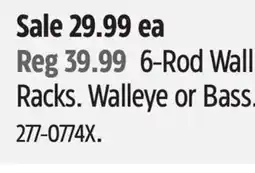 Canadian Tire 6-Rod Wall Racks offer