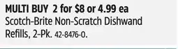 Canadian Tire Scotch-Brite Non-Scratch Dishwand Refills offer