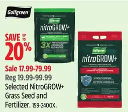 Canadian Tire Golfgreen Selected NitroGROW+ Grass Seed and Fertilizer offer