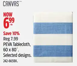 Canadian Tire CANVAS PEVA Tablecloth, 60 x 80 offer