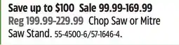 Canadian Tire Chop Saw or Mitre Saw Stand offer