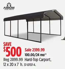 Canadian Tire Arrow Storage Products Hard-Top Carport, 12 x 20 x 7' h offer