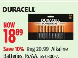 Canadian Tire DURACELL Alkaline Batteries offer