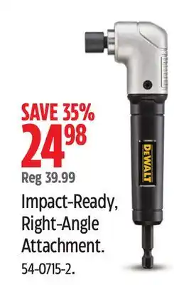 Canadian Tire DEWALT Impact-Ready, Right-Angle Attachment offer