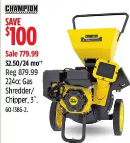 Canadian Tire 224cc Gas Shredder/ Chipper, 3˝224cc Gas Shredder Chipper offer