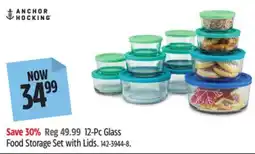 Canadian Tire Anchor Hocking 12-Pc Glass Food Storage Set with Lids offer