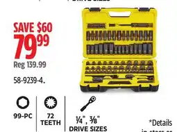 Canadian Tire Stanley Black Chrome Socket Sets offer
