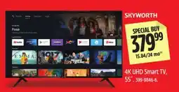 Canadian Tire SKYWORTH 4K UHD Smart TV offer