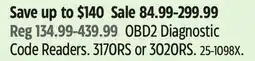 Canadian Tire Innova OBD2 Diagnostic Code Readers offer