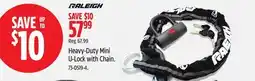Canadian Tire Raleigh Heavy-Duty Mini U-Lock with Chain offer