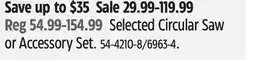 Canadian Tire Maximum Selected Circular Saw or Accessory Set offer