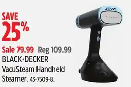 Canadian Tire BLACK+DECKER VacuSteam Handheld Steamer offer