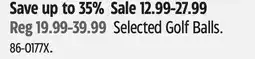 Canadian Tire Selected Golf Balls offer