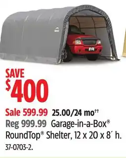 Canadian Tire ShelterLogic Garage-in-a-Box RoundTop Shelter offer
